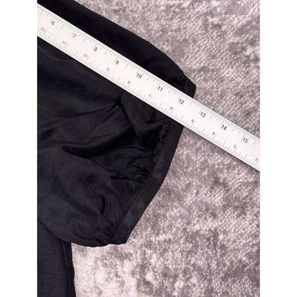 Banana Republic Dress XL Tall Womens Black Viscose Linen Mini - Picture 5 of 9